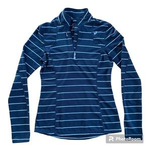 ASICS Four-Way Stretch Athletic Quarter Zip Long Sleeve Top